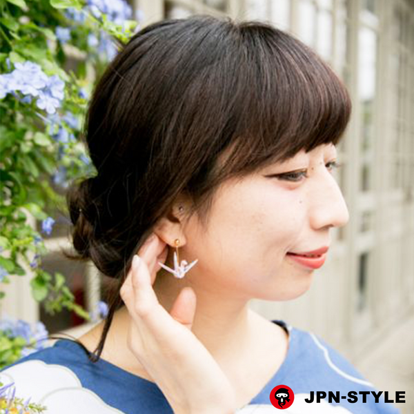 JPN-STYLE】折鶴ピアス 桜