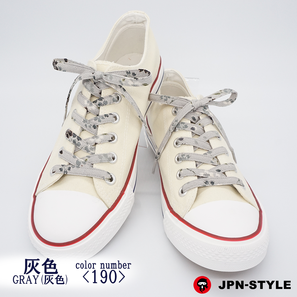 Chirimen shoelace Sakura&lt;GRAY&gt;