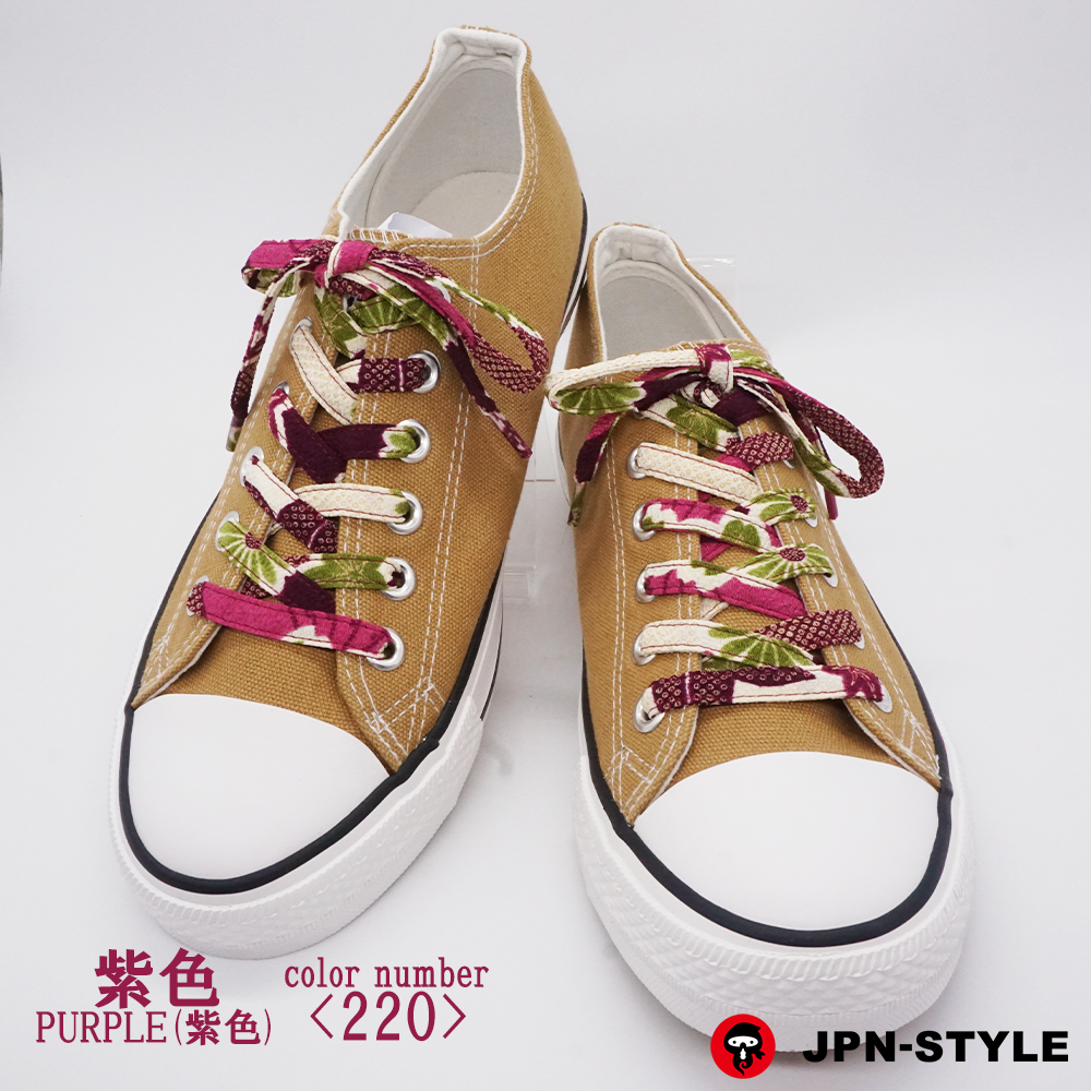 Chirimen shoelace Autumn Leaves&lt;PURPLE&gt;