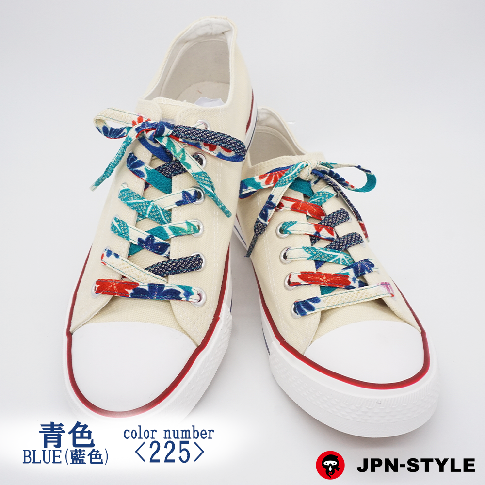 Chirimen shoelace Autumn Leaves&lt;BLUE&gt;