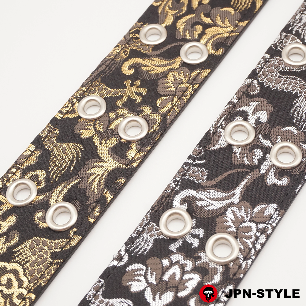 [Gold brocade W pin belt] Golden dragon, Silver dragon