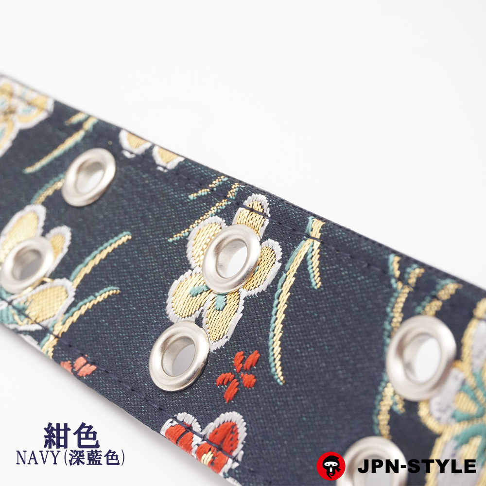 [Gold brocade W pin belt] Flower collection