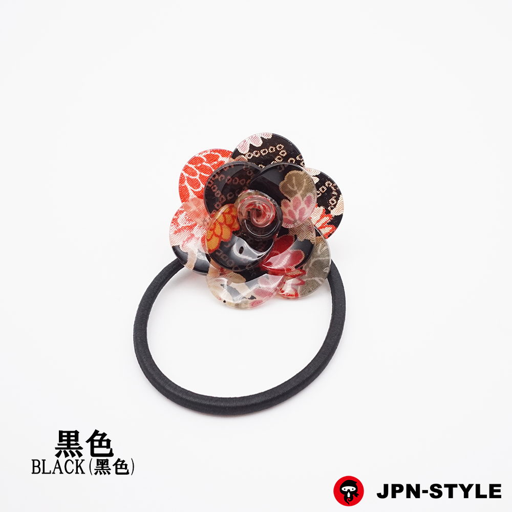 レジンヘアゴム　NO454 椿 椿 アクリル飾りヘアゴム - JPN-STYLE