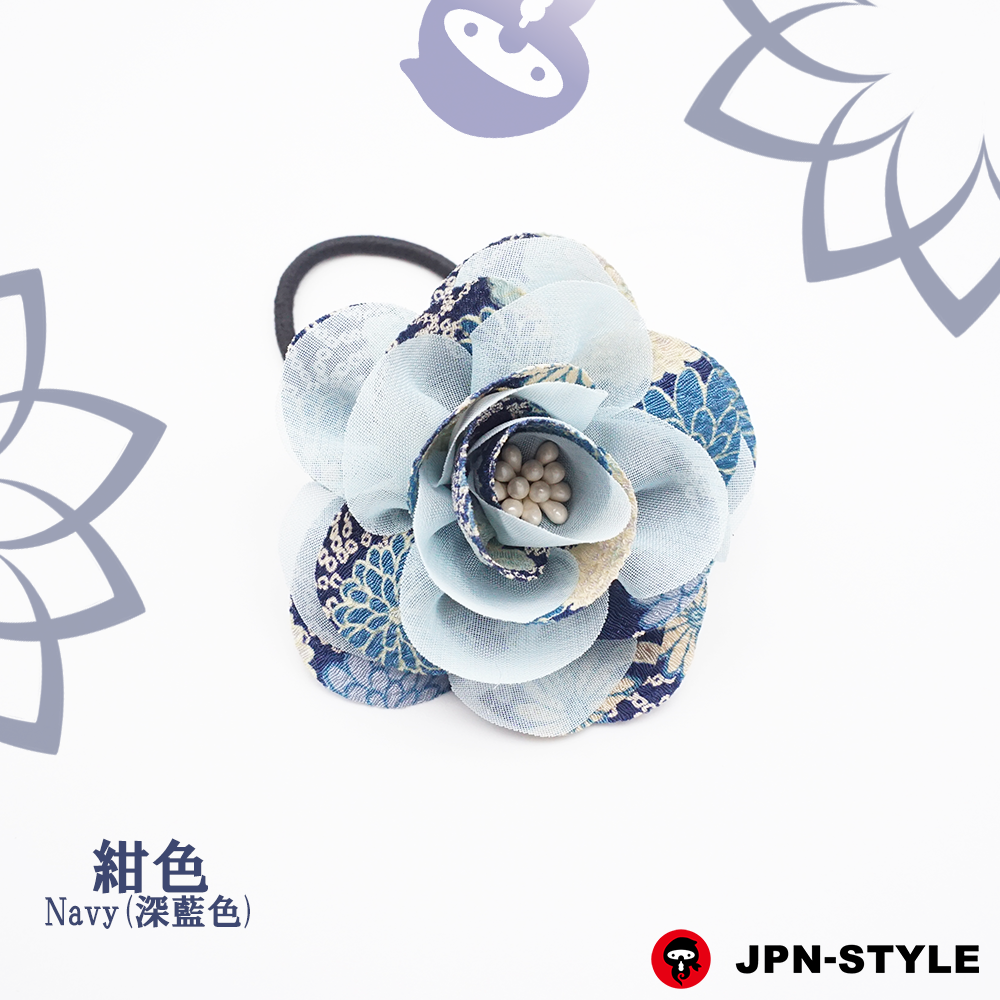 [芍药] 縮緬＆雪紡豪華髮圈(hairtie)