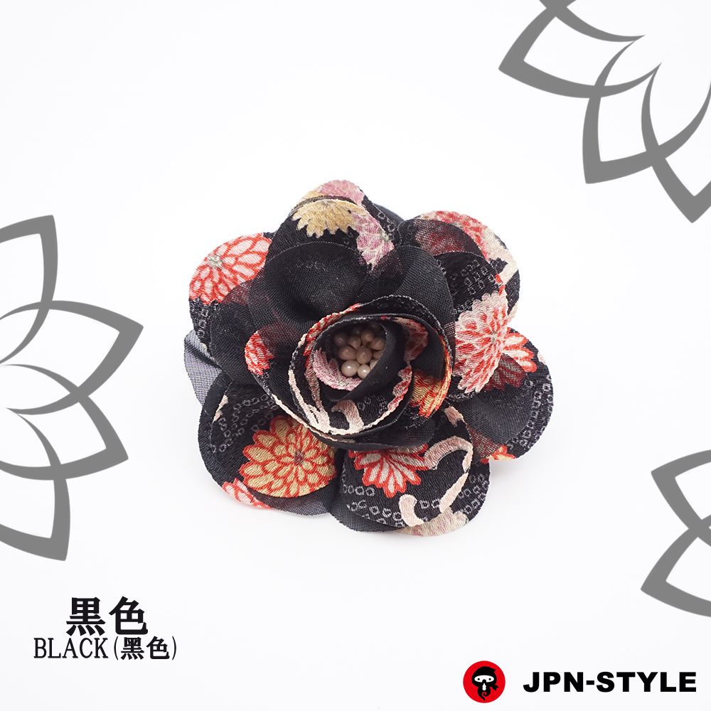 [Peony] Chirimen &amp; chiffon hair elastic