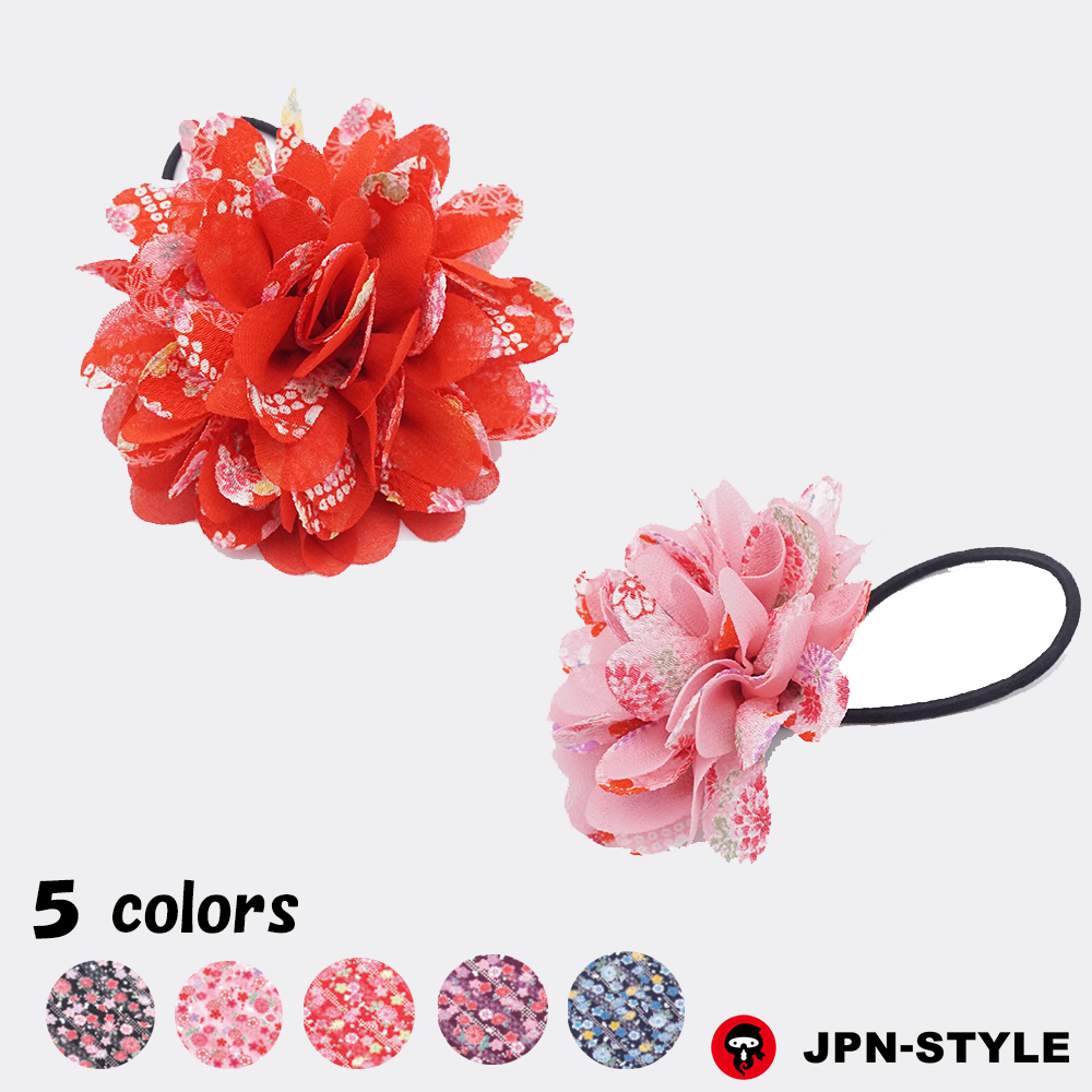 Dahlia crepe &amp; chiffon hair elastic