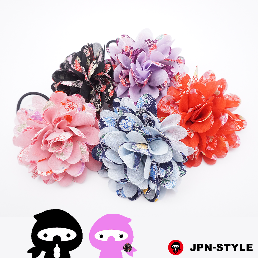 Dahlia crepe &amp; chiffon hair elastic