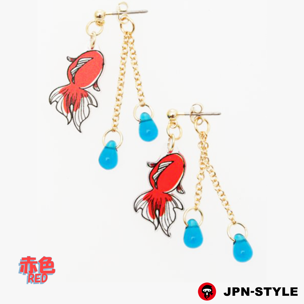 JPN-STYLE STORE】ステンドグラス風 金魚ピアス JPN-STYLE STORE】ステンドグラス風 金魚ピアス