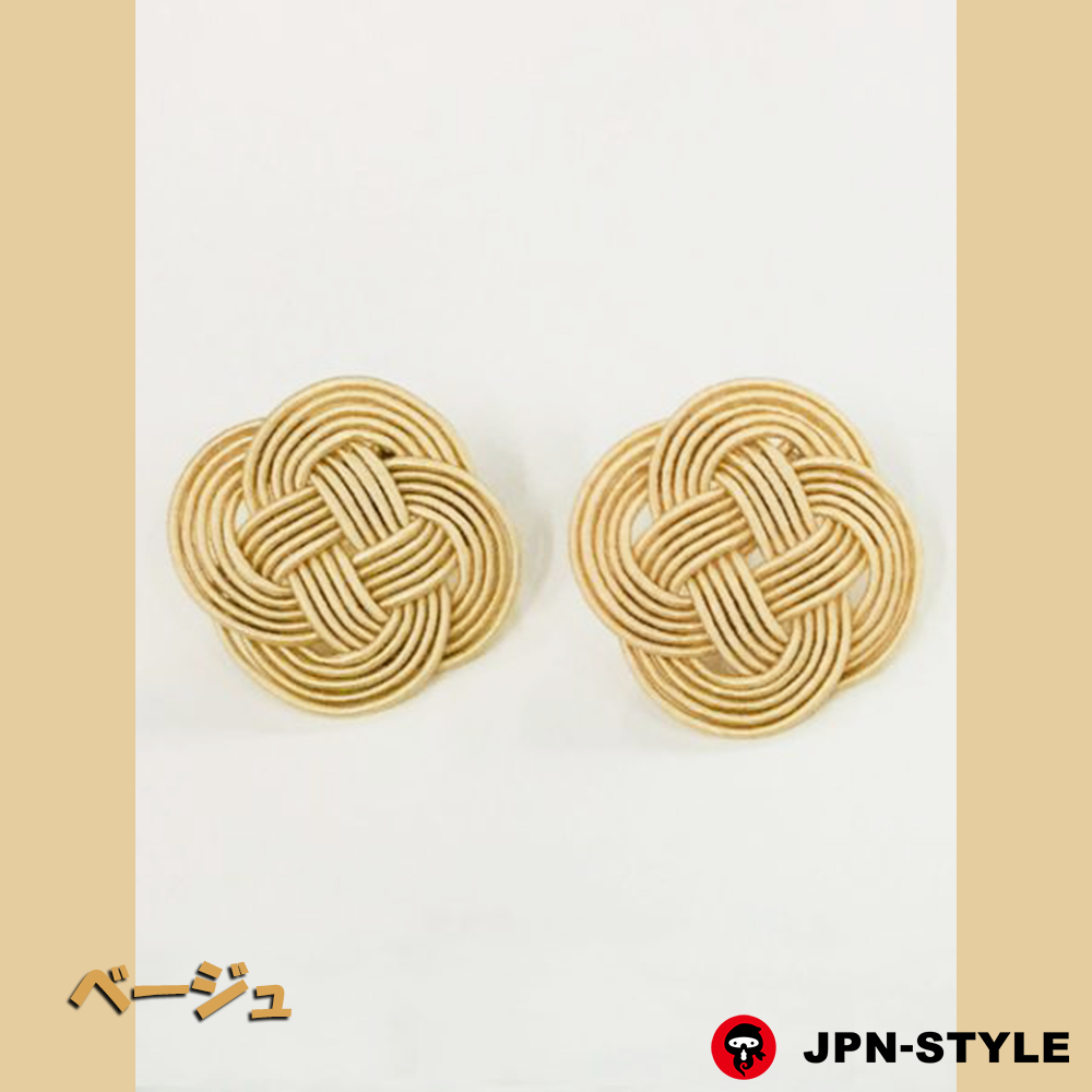 JPN-STYLE STORE】【水引ピアス】菜の花結び JPN-STYLE STORE】【水引ピアス】菜の花結び