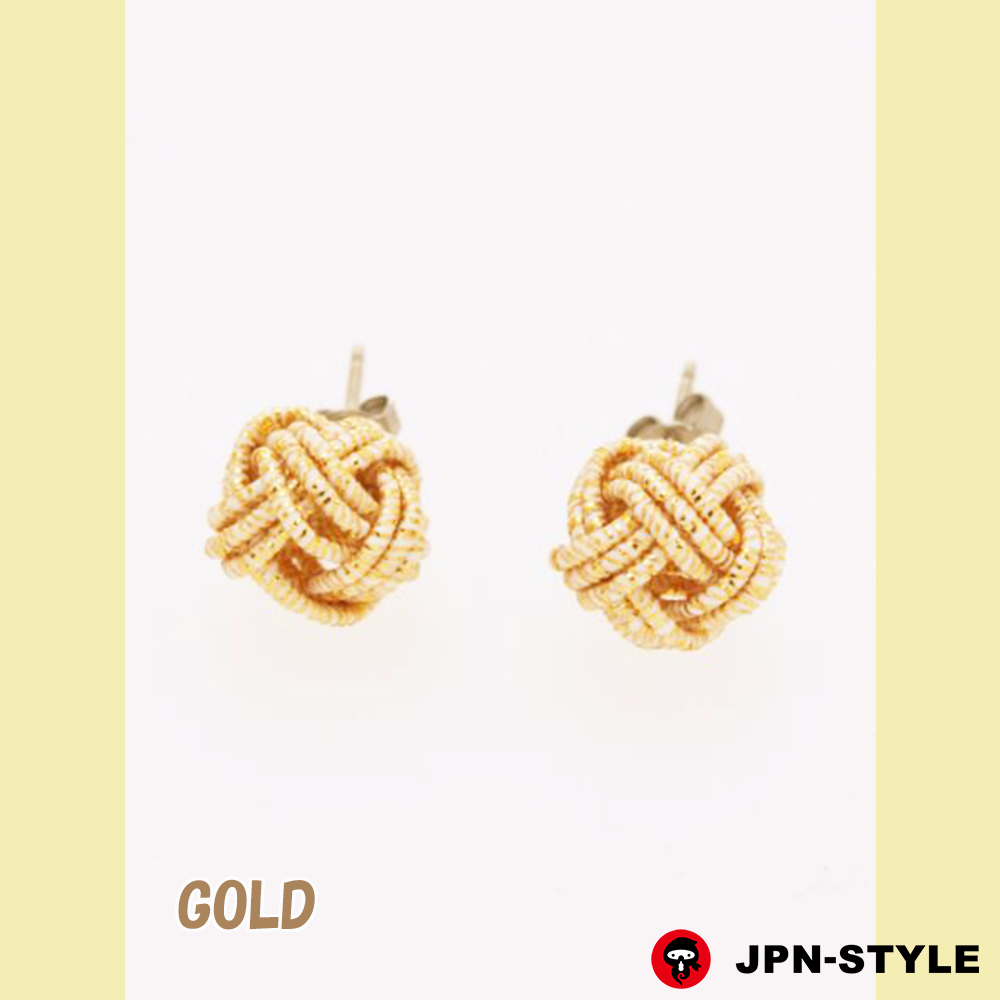 [Mizuhiki earrings] Awaji knot