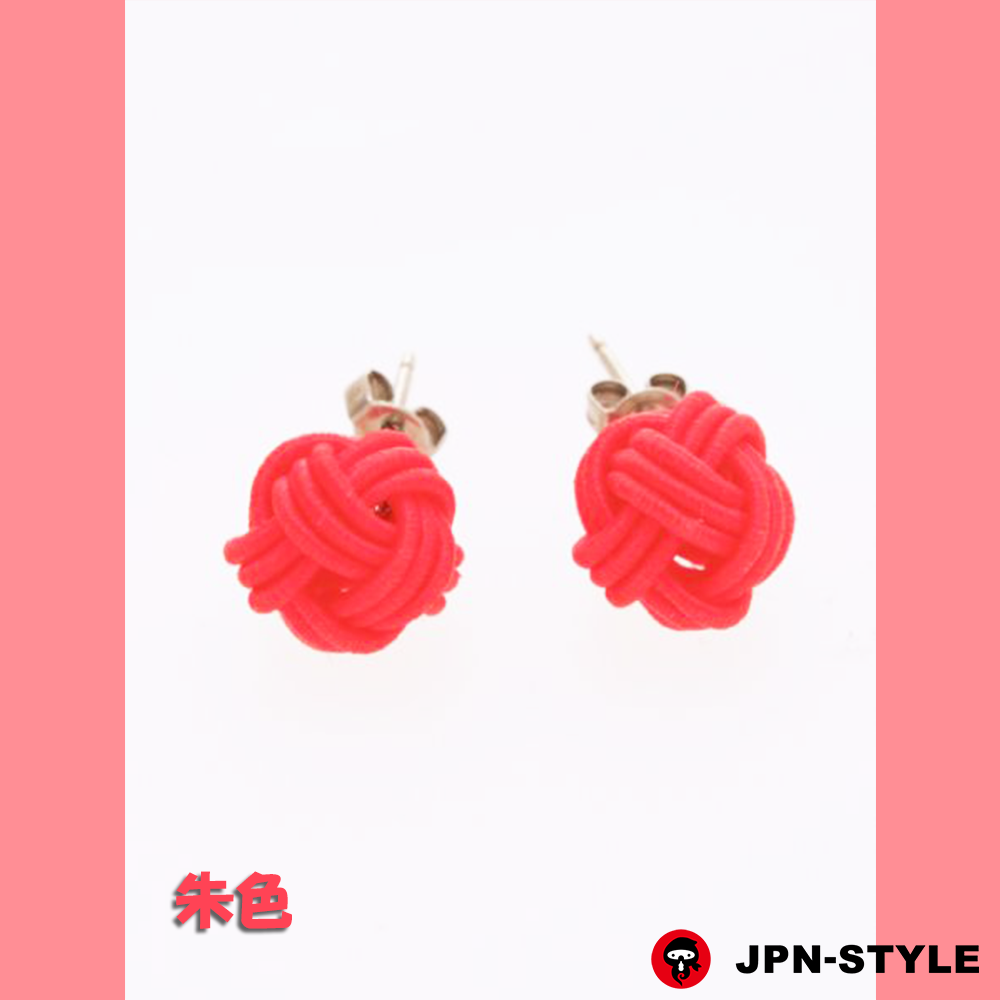 [Mizuhiki earrings] Awaji knot