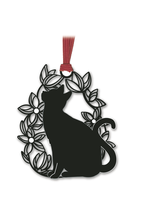 Cat bookmark &quot;cats and flowers&quot;