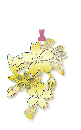 Gold bookmark &quot;Sakura&quot;